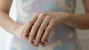 Anillo de Oro de 14K con Diamantes Naturales, Engaste de Bisel, Corte Brillante Redondo, Dos Piedras, Estilo Bypass, para Mujer - Product Image 6