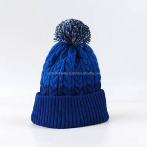 Gorros de Punto Personalizados con Puño para Invierno, Gorros Bordados de Color Sólido, Unisex, Cálidos - Product Image 2