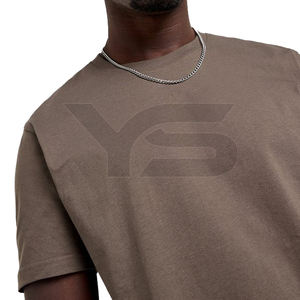 Vente en gros 100% T-shirt à col rond en coton de qualité supérieure avec impression de logo personnalisé T-shirt vierge en jersey grande taille pour hommes - Product Image 2