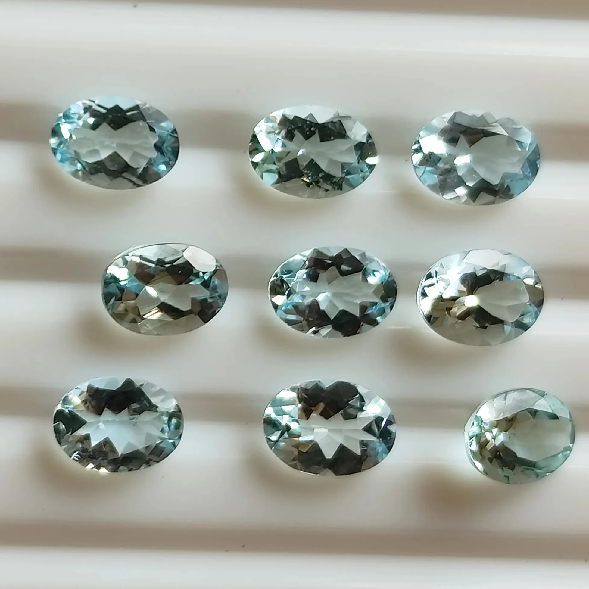 3X5mm Natural Blue Aquamarine Faceted Loose Good Quality Original Gems For Jewelry Making At Wholesale Price