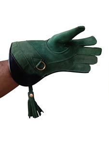 Guantes de cetrería de cuero de vaca de primera calidad, 7 oz de espesor, duraderos, transpirables, mezcla única de halcón águila para caza al aire libre - Product Image 6