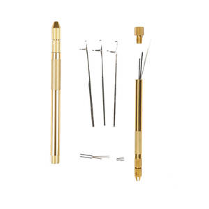 เข็มถักโครเชต์ห่วงดึงอลูมิเนียมอเนกประสงค์สำหรับเครื่องมือต่อผมวงแหวนขนาดเล็ก - Product Image 1