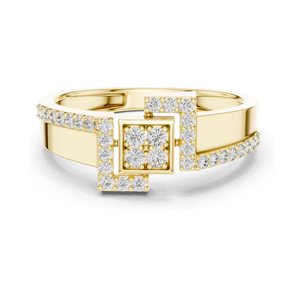 Bague pour femme en diamant de laboratoire, clarté VVS-VS, 0,33 CT, or 18 carats, 14 carats, 10 carats et argent 925, or rose, or jaune, or blanc et moissanite - Product Image 1