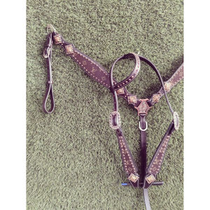 Fantaisie Cheval Western Headstall & Collier De Poitrine Ensemble En Cuir Léger Perlé Conception Saisonnière Collier De Poitrine Vente Chaude - Product Image 2