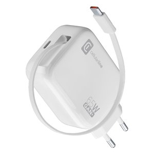 ACHROLLUSBCGAN65WW Cargador de Viaje Retráctil de 65W GaN Blanco con USB Tipo-C - Product Image 1