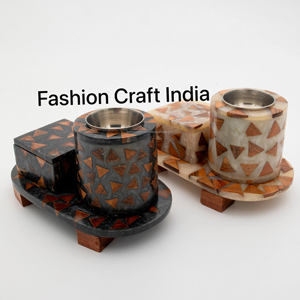 Brûleur d'encens Bakhoor en bois et résine époxy 100% naturelle, fait main en Inde, écologique, pour la maison et l'hôtel, diffuseur d'aromathérapie, rangement - Product Image 3