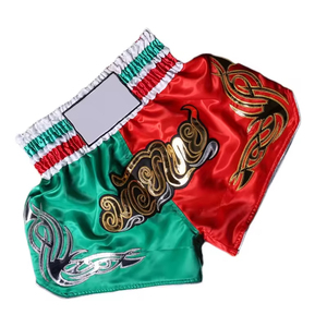 Premium Quality Faitex Red <b>White</b> Slim Cut Muay Thai <b>Shorts</b> Embroidery Custom Gym Muay Thai Boxing <b>Shorts</b> jiu jitsu kimono - Product Image 4