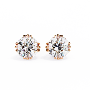 Boucles d'oreilles en or 18 carats et diamants, élégantes et luxueuses - Product Image 3