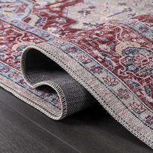 Alfombra Lavable RW1008 Faded Grandeur Garnet de Rug Weavers, Venta al Por Mayor, Chenilla Lavable, 10 Tamaños - Product Image 5