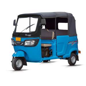 Tricycle à essence T V S King Deluxe 3 roues, fabriqué en Inde, bleu, d'origine usine - Product Image 1