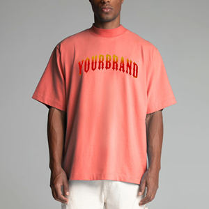 Streetwear personnalisé col rond t-shirts hommes 100% coton T-Shirt décontracté conception personnalisée imprimé en gros T-shirt Hip Hop - Product Image 4