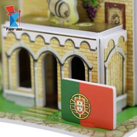 Jouet éducatif assemblage Architectural Puzzle 3D jeu de maison modèle Parent-enfant Puzzle 3D jeux de bricolage