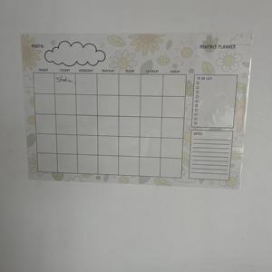 Monthly <b>Planner</b> Organizer Reusable Magnetic Genre Model-5 <b>Whiteboard</b> with Wood Metal Glass Aluminum Frame - Product Image 5