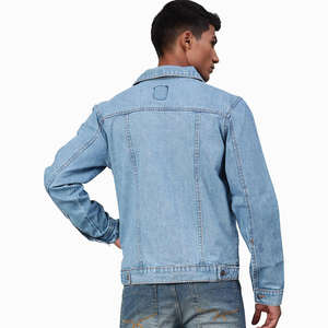 สินค้าใหม่ที่กําหนดเองผู้ชายยีนส์องแจ็คเก็ตสไตล์เหมาะสมองผ้าฝ้ายองลําลองบางผู้ชายแจ็คเก็ต - Product Image 2