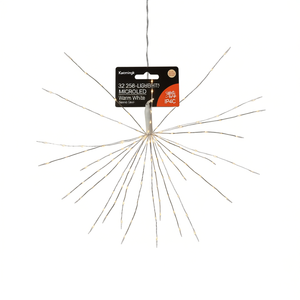 Kaemingk Branch 32 256-<b>Light</b> MICROLED Warm White IP44 Christmas <b>Lights</b> with 8 Games 32 Silver Wires 75 cm D 493632 - Product Image 2