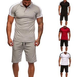 Conjunto de Camiseta Polo y Pantalones Cortos Deportivos de Verano para Hombre, Diseño de Punto Transpirable, Personalizado al por Mayor, Fusión sin Costuras de Poliéster/Algodón, Informal - Product Image 2