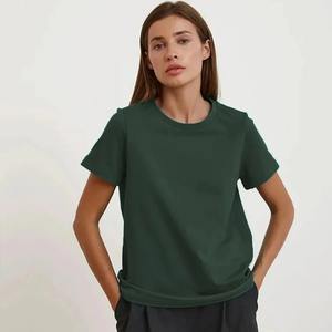 Camiseta de manga corta para mujer, ropa transpirable para mujer, Camisetas básicas ajustadas de verano, camisetas 2025 de algodón, camisetas informales con cuello redondo para mujer - Product Image 5