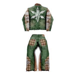 เสื้อฮู้ดพิมพ์ลายสำหรับผู้ชายแห้งเร็วขนาดใหญ่ปัก6XL ด้วยพลอยเทียมเสื้อฮู้ดของผู้ชายผลิตในปากีสถาน - Product Image 2