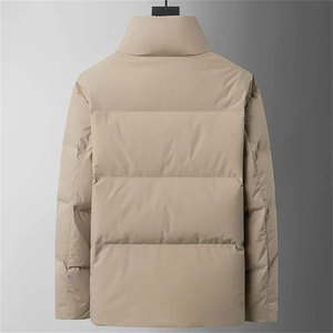 Veste d'hiver matelassée pour homme, fermeture éclair, tricotée, imperméable, coupe-vent, respirante, grande taille, style bulle - Product Image 3