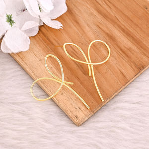 Laiton jaune plaqué or fait à la main Boho Designer boucle d'oreille à la mode bijoux à breloques cadeau de mariage boucle d'oreille cadeau pour elle - Product Image 3