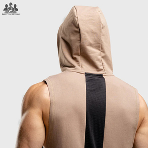 Hoodie d'hiver sans manches pour homme, 100% coton, solide |   Veste de sport respirante OEM pour l'entraînement |   Source d'usine 2026 Dernières nouveautés - Product Image 5