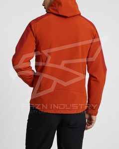 เสื้อโค้ทผ้าฟลีซหนาสำหรับผู้ชายแจ็คเก็ตบุผ้ามีฮู้ดเสื้อกันลมสำหรับผู้ชาย - Product Image 2