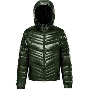 Top Trending Winter Chaqueta acolchada de gran tamaño Bubble Hombres con capucha Heavy Winter Shiny Down Puffer Outdoor Jacket - Product Image 2