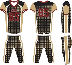 Nuevo Diseño Personalizado de Uniforme de Fútbol Americano Sublimado, Conjunto de Camiseta y Pantalones Cortos Estampados, Servicio OEM, Venta Especial, Ropa de Equipo para Adultos, Uniforme Masculino - Product Image 2