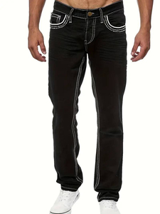 Nuevo Premium al por mayor ropa informal de manga larga para hombres pantalones vaqueros personalizados pantalones lisos Slim Fit diseño transpirable hecho en Pakistán - Product Image 5