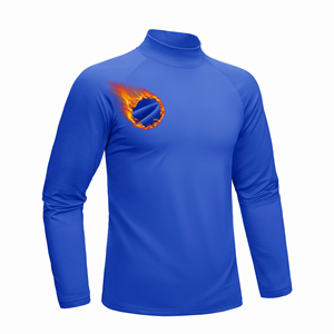 T-shirt de compression de fitness en gros pour hommes, respirant, manches longues, haut de sport, base layer pour la salle de sport, entraînement, course à pied, haut d'entraînement - Product Image 1