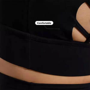 Conjunto de Yoga transpirable de moda superior para mujer Patrón sólido Precio al por mayor - Product Image 6