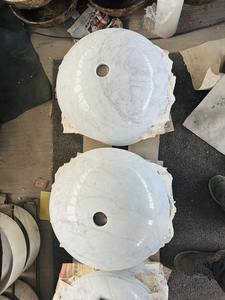 现代风格白色大理石手工洗脸盆浴室水槽意大利比安科卡拉拉大理石碗衣帽间水槽天然石材Marb - Product Image 3