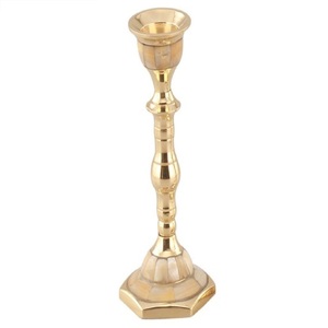 Shiny Gold Finished Aluminium Taper <b>Candle</b> <b>Holder</b> Metal <b>Candle</b> <b>Holders</b> And <b>Lanterns</b> Engraving For Lighting Decoration - Product Image 3