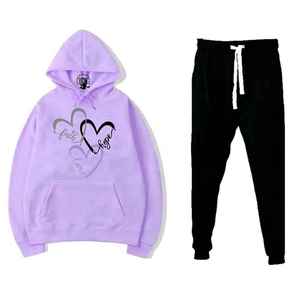 Ropa Deportiva Ecológica Personalizada al por Mayor para Mujer con Logotipo Personalizado, Sudadera con Capucha para Exteriores, Diseño 2 en 1, Conjuntos Deportivos Casuales de Felpa - Product Image 5