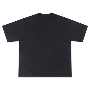 เสื้อยืดผ้าฝ้าย100% ทรงหลวมคอสูงแบบกำหนดเองสำหรับผู้ชายเสื้อเชิ้ตลำลองพิมพ์ลายระบายอากาศได้คอปกตั้งสำหรับฤดูร้อน - Product Image 4