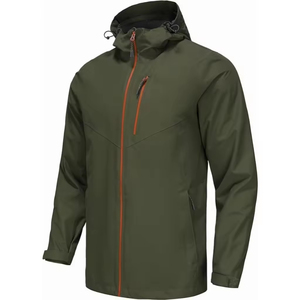 Chaqueta Deportiva Informal para Hombre con Cuello Alto, Chaqueta Universitaria con Patrón de Gofres, Cremallera Completa, Reversible, ODM OEM, Cortavientos y Transpirable - Product Image 1