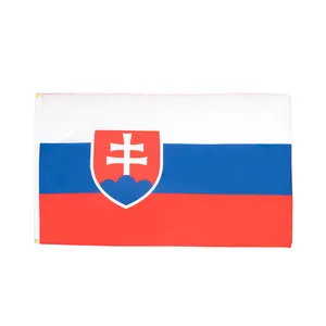 Euro 2024 nóng Bán Bóng đá lễ kỷ niệm 100% bền Polyester 90x150cm tùy chỉnh 3x5 ft cờ Slovakia cờ của Slovakia