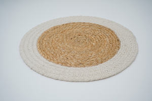 Set de table en jute et coton tressé 35 cm, écologique, fait main, pour table à manger, vaisselle, vente en gros, export en vrac - Product Image 4