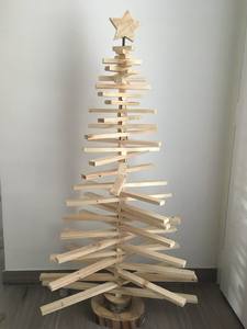 เครื่องประดับต้นคริสต์มาสทำด้วยมือทำจากไม้เชอร์รี่ทำจากไม้ทนต่อสภาพอากาศปรับขนาดและรูปทรงได้ - Product Image 3