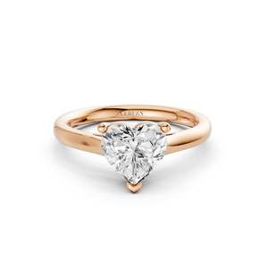 Anillo Solitario con Corazón Grande de 2.00 Ct. Diamante Cultivado en Laboratorio con Calidad EF/VS-VVS en Color Oro Rosa - Product Image 1