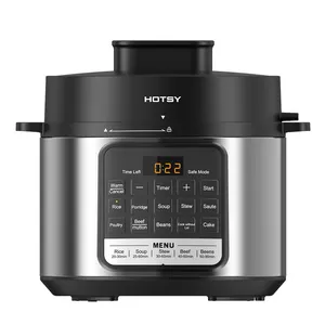 HOTSY 2.0L厨房专业迷你电压力锅，带温度控制ih压力锅铝合金特价