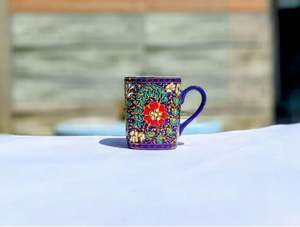Taza hecha de cerámica pintada a mano Swati Art, Taza de cerámica pintada a mano de arte tradicional, taza pintada a mano Swati - Product Image 3