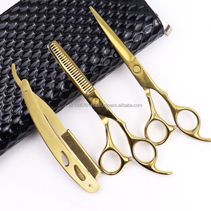 6 Inch Hair Cutting Scissors Thinning Shears Kit Stainless Steel <b>Barber</b> Scissors <b>Set</b> for Hairdresser Haircut Hairdressing - Product Image 6