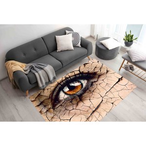 Alfombra de Chenilla con Diseño de Ojo Abstracto: Adorno Moderno para Pasillo - Product Image 4