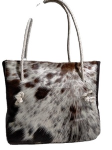 Sac fourre-tout en peau de vache sac à main en cheveux de vache fait à la main pour femmes sac à bandoulière de Style occidental fermeture à glissière Portable pour un usage quotidien été - Product Image 5