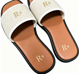 รองเท้าสลิปเปอร์ผ้าใบสีชมพูอมเทา หัวเหลี่ยม พื้น TPR  สายรัดเส้นเดียว ดีไซน์เก๋สำหรับผู้หญิง วัสดุยาง PU สวมใส่ง่าย พร้อมหัวเข็มขัด แฟชั่นทันสมัย - Product Image 6