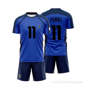 Ensemble de 2 pièces de maillot de football et short Anime Blue Lock Yoichi pour hommes et enfants, impression de nom personnalisée, vêtements de sport tendance - Product Image 5