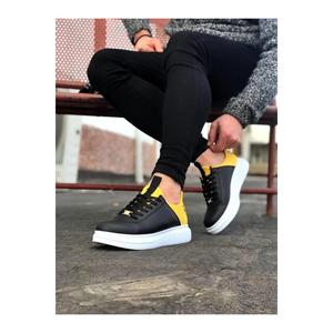 Wg030 scarpe Casual da uomo con suola spessa giallo nero