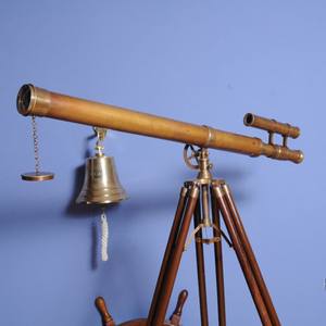 Telescopio marino victoriano, modelo decorativo náutico, de aluminio ligero, para mesa, 101.6Lx6.6Wx162.6H cm - Product Image 2
