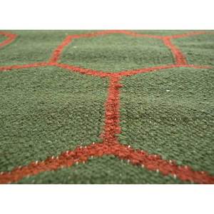 พรมขนสัตว์ทำมือ Indusbar สีเขียว ลายเรขาคณิต สำหรับบ้าน รูปทรงสี่เหลี่ยมผืนผ้าขนาดใหญ่ กว้าง 4 เมตร หนา 10 มม. เหมาะสำหรับห้องนั่งเล่น ห้องนอน วัยรุ่น - Product Image 3